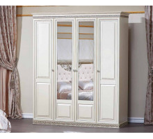 Шкаф 4-х дверный Берта (жемчуг)