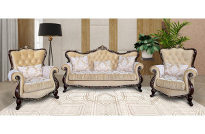 Кресло Лорена (темный орех, калифорния айвори)