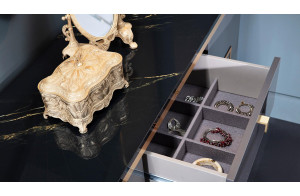 Распродажа с экспозиции Стол туалетный Карлино с зеркалом  (Carlino) CARL-23/11