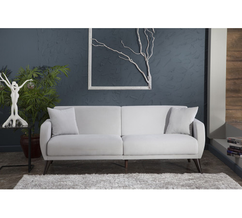 Трехместный Диван-кровать Flexy Флекси (светло-серый)