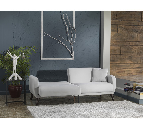 Трехместный Диван-кровать Flexy Флекси (светло-серый)