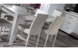 Раскладной обеденный стол для гостиной Мира MIRA-04 белый