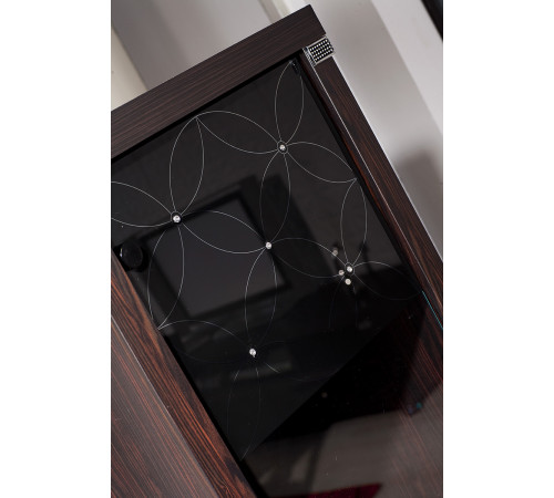 Одностворчатый шкаф витрина для посуды Мира MIRA-02 венге