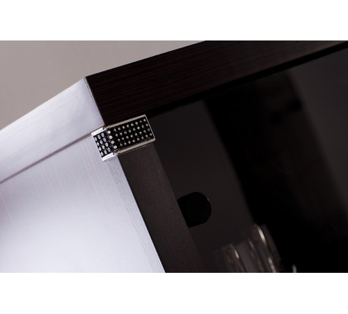 Одностворчатый шкаф витрина для посуды Мира MIRA-02 венге