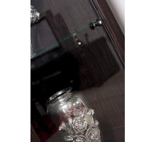 Одностворчатый шкаф витрина для посуды Мира MIRA-02 венге