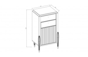 Комод для белья Gravita (Гравита) GRAV-28 слоновая кость