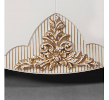 Пятистворчатая витрина в гостиную Стелла (белый золото)