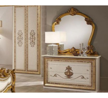 Комод для белья с зеркалом Анита (беж)
