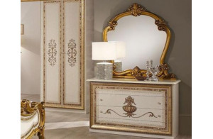 Комод для белья с зеркалом Анита (беж)