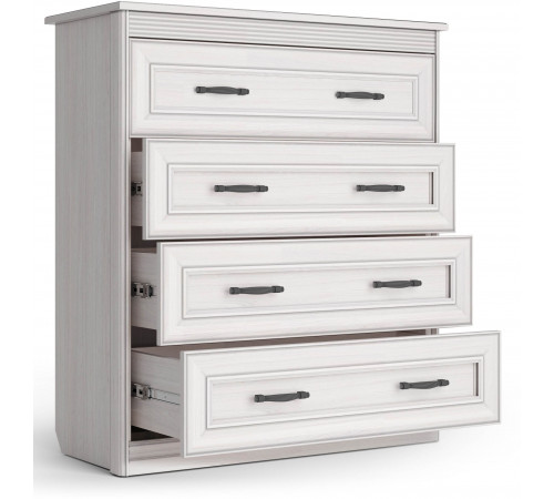 Комод Неаполь Ясень анкор светлый (патина "серебро")