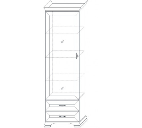 Шкаф-пенал Сиена (Бодега Белый)