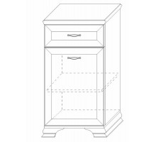 Тумба высокая 450 Сиена (Бодега белый)