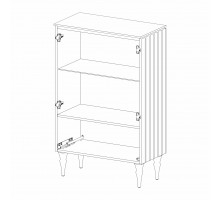 Комбинированный шкаф витрина Лоренсо МН-043-01 белый