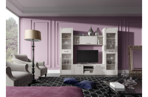 Гостиная Элана от МебельГрад, комплектация 1, цвет Бодега белая