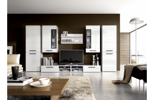 Низкая тумба под телевизор Кёльн-1750 Белый Аляска