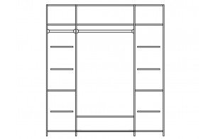 Шкаф для одежды Нинель ММ-167-01/04 (белая эмаль)