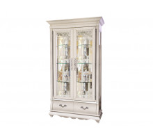 Шкаф с витриной Оскар ММ-210-02 (белая эмаль+пт)
