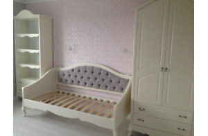 Односпальная кровать Анджелика MUR-115-01/1 с каретной стяжкой