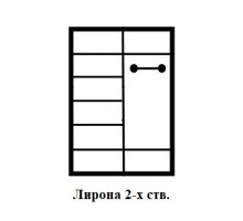 Двухстворчатый шкаф для одежды Лирона MUR-103-05 st