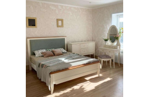 Двуспальная кровать Римини MUR-118-01/1 с мягкой вставкой