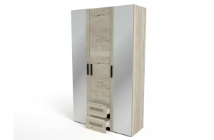 Трехстворчатый шкаф для одежды СМ-12 Мале с зеркалом