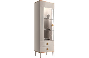 Шкаф витрина Rimini Solo РМВ1-1С (s) левый (слоновая кость)