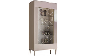 Шкаф витрина Rimini Solo РМВ2-2С (s) левый (слоновая кость)