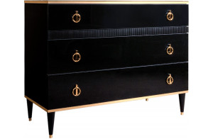 Комод для белья с планкой Rimini Solo РМКМ-3 (s) (черный)