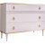 Комод для белья с планкой Rimini Solo РМКМ-3 (s) (слоновая кость)