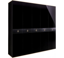 Пятистворчатый шкаф для одежды Rimini Solo РМШ2/5 (s) (черный)