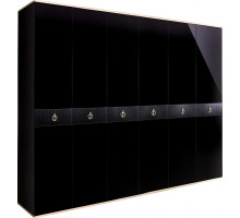 Шестистворчатый шкаф для одежды  Rimini Solo РМШ2/6 (s) (черный)