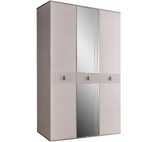 Трехстворчатый шкаф для одежды с зеркалом Rimini Solo РМШ1/3 (s) (слоновая кость)