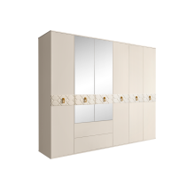 Шестистворчатый шкаф для одежды с ящиками и зеркалами Богемия Фарфале (Bogemia Farfalle) БМШ1/61 (Fа)