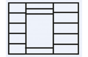 Пятистворчатый шкаф для одежды с зеркалом Венеция ВНШ1/5 (дуб седан)