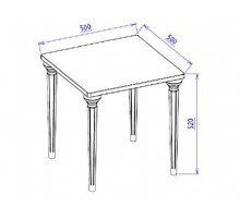 Стол журнальный Мистраль (Mistral), приставной, квадратный MIST-54