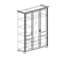 Трехдверный шкаф для одежды Флора 900