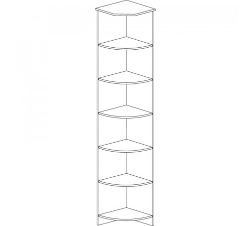 Стеллаж угловой Инна 618 светлый